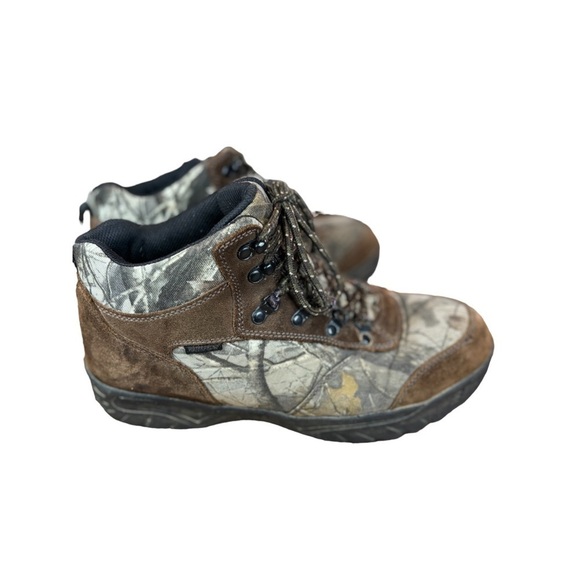 Brahma Trophy Waterproof Hiking Boots Size 12 Mossy Oak Camo and Brown Suede - Picture 4 of 12